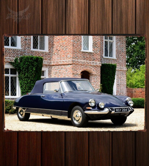 Металлическая табличка Citroen DS 19 Cabriolet UK-spec Металлическая табличка Citroen DS 19 Cabriolet UK-spec